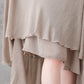 Summer Flaxen Women Casual Linen Long Skirt 3301#CK2200335