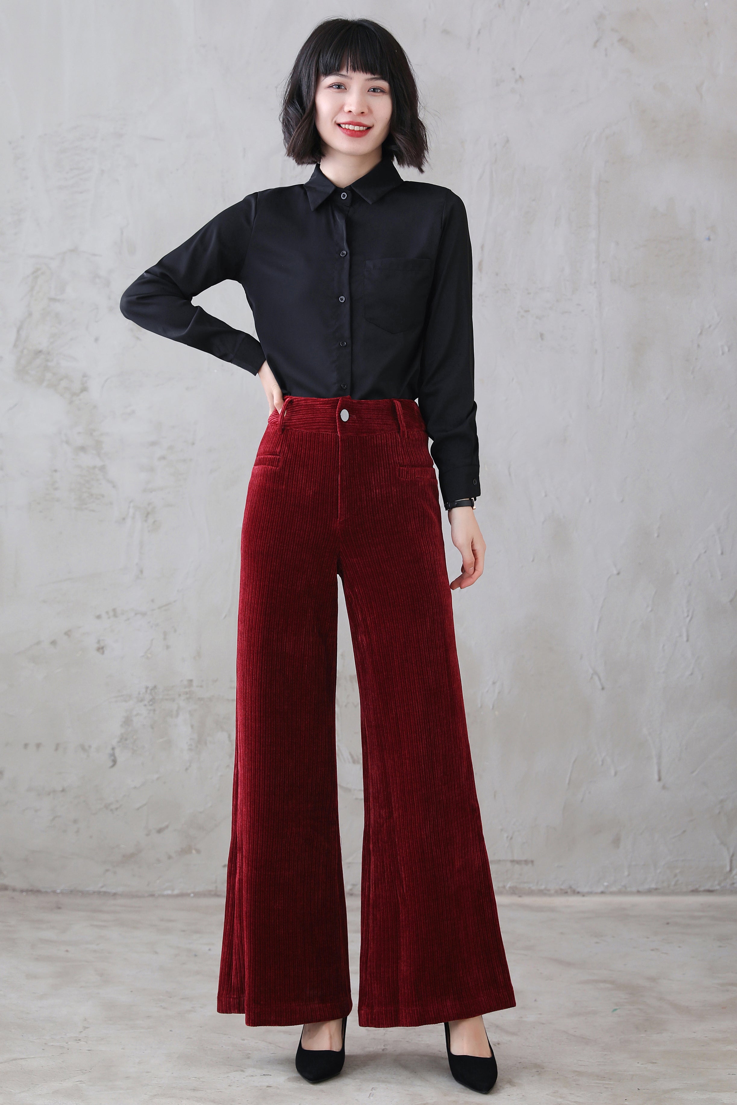 Corduroy best sale red pants