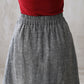 Plus Size Grey Maxi Skirt with Pockets  277201#