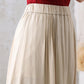 Khaki Elastic Waist Women Casual Simple Maxi Skirt 2773#CK2100914