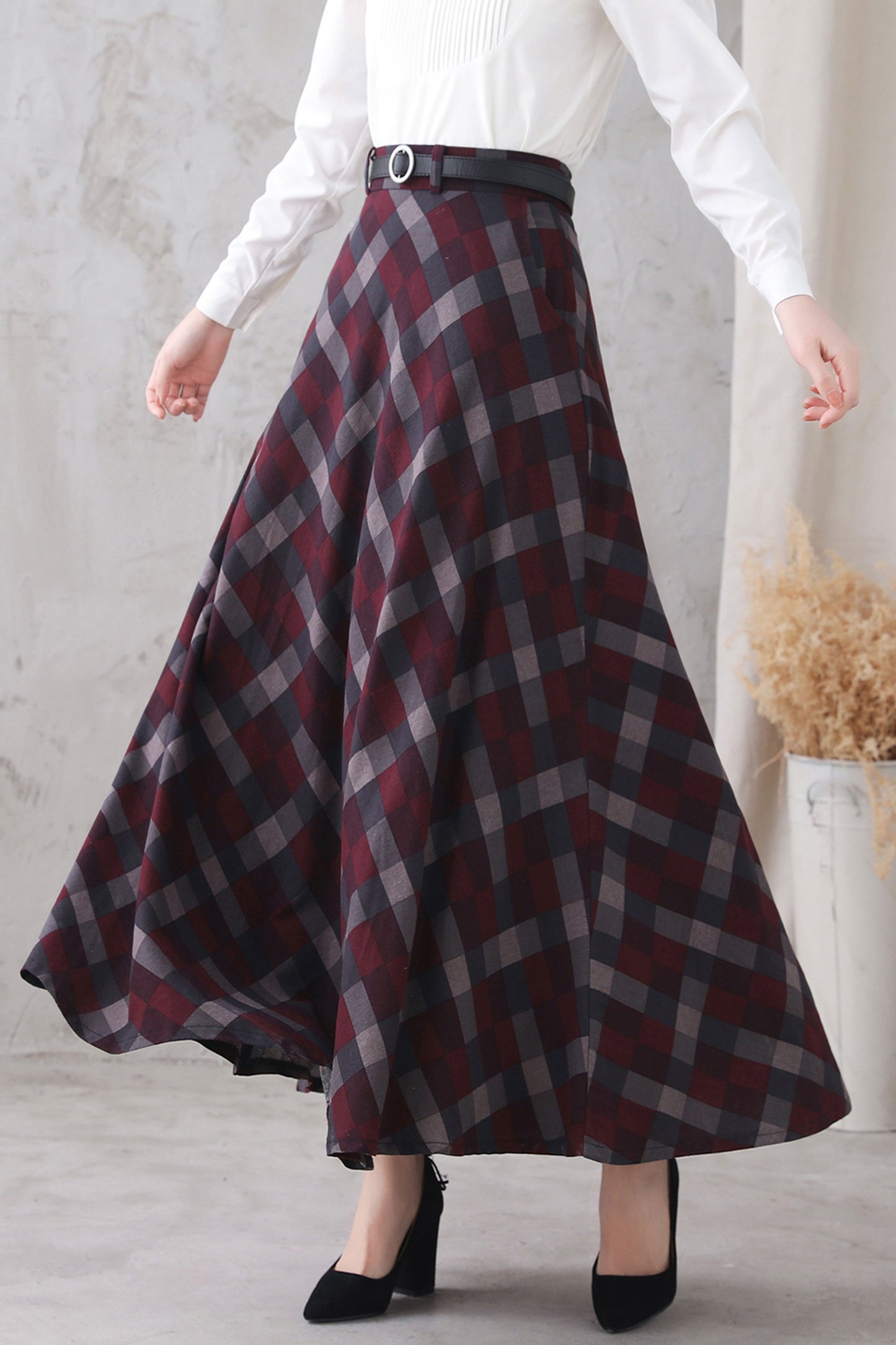 Spring New Stylish Long Linen Skirt 3322