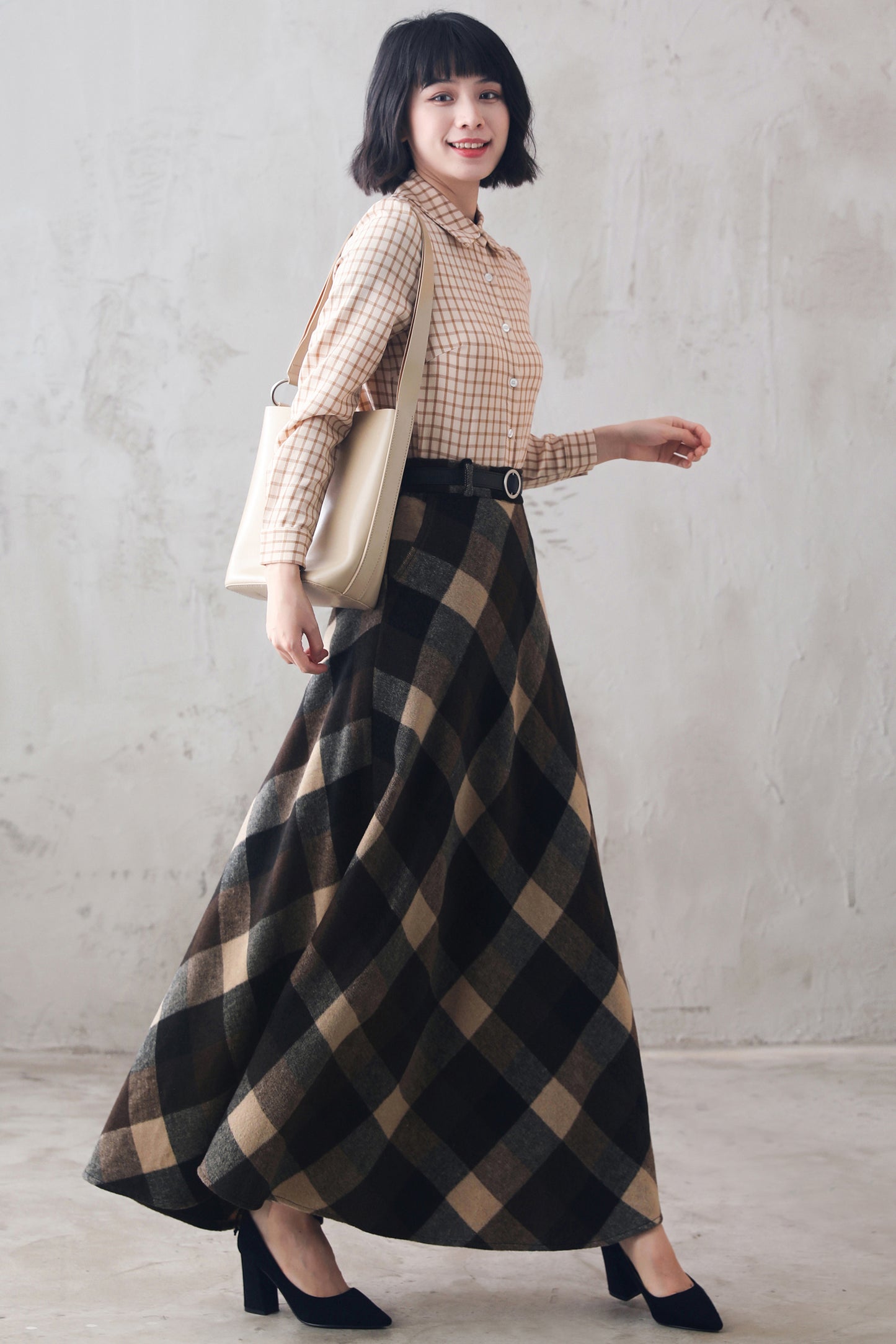Plaid maxi skirt ideas Clearance