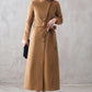 Warm winter outwear, Handmade coat,Brown wool coat 310501