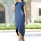 Light blue linen dress (1015)