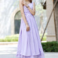 Woman bridesmaid dress maxi dress tulle dress in purple (1031)