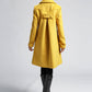 Woman wool coat Yellow jacket winter coat (399)