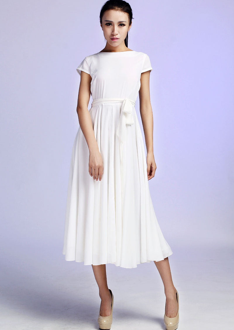 cap sleeve white maxi dress Alyssa Cap Sleeve Corset Maxi Dress, White XS