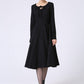 Long Sleeves Black Winter Party Dress 1055