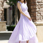 Woman maxi dress tulle dress wedding dress in purple (995)