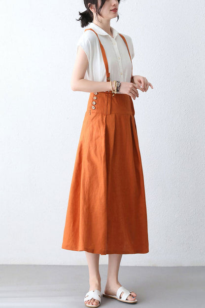 White Linen Blouse with Cap Sleeves - Lightweight and Crisp Button-Up 289001