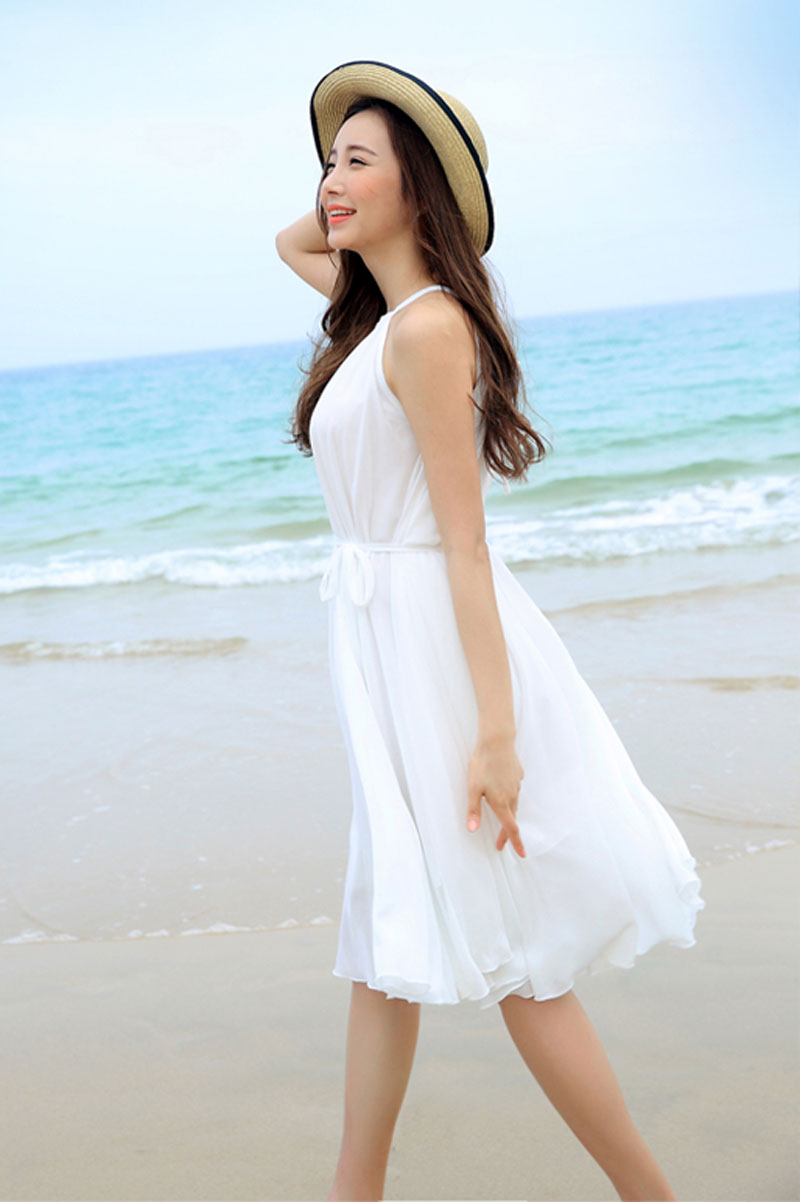 chiffon beach dress Yellow Chiffon Dress