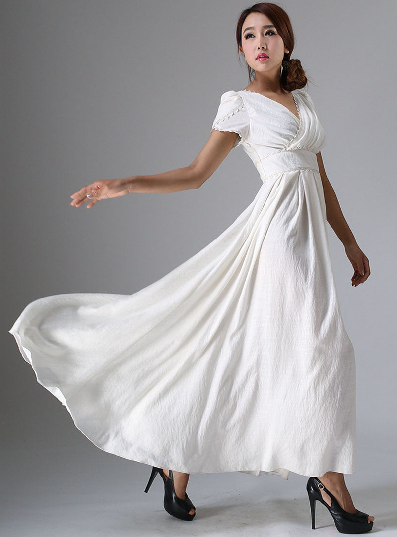 White long flowing clearance dress