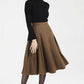 vintage brown wool skirt, high waisted skirt 2005#