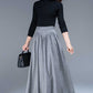 gray wool skirt for winter