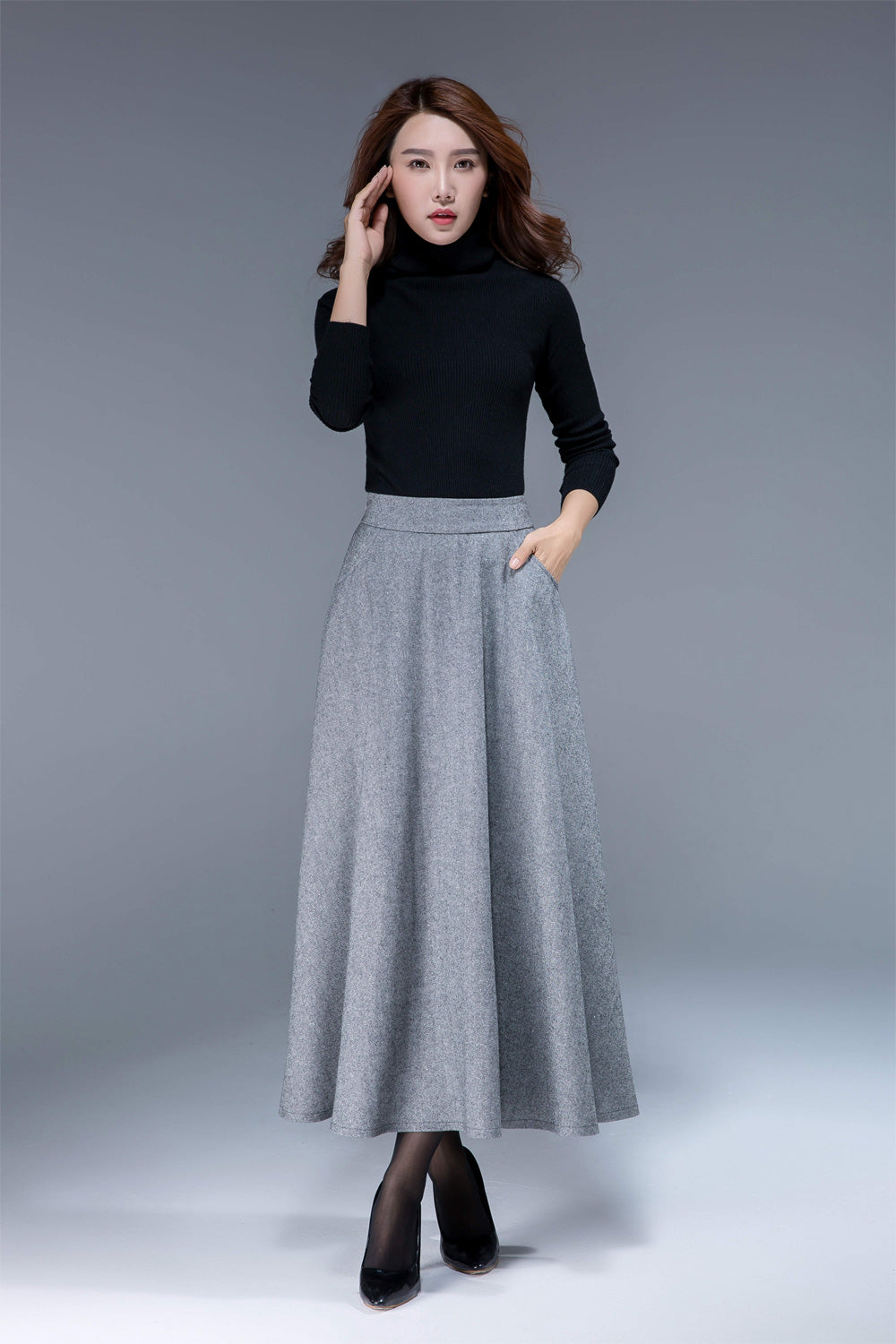 Gray skirt shop a line