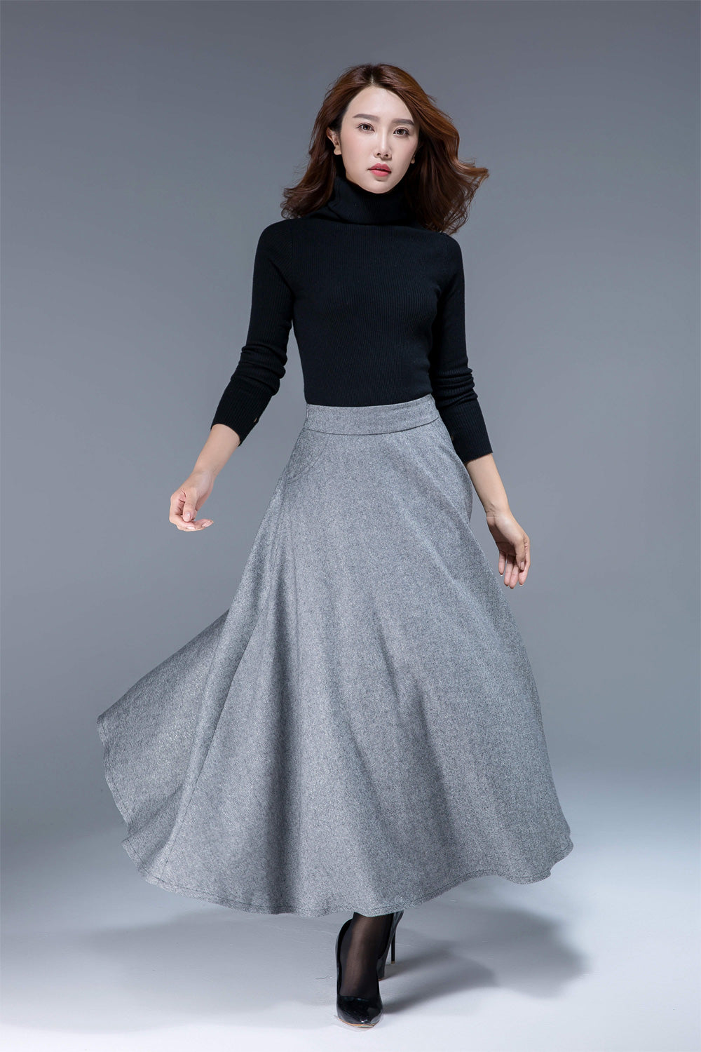 Gray skirt a on sale line