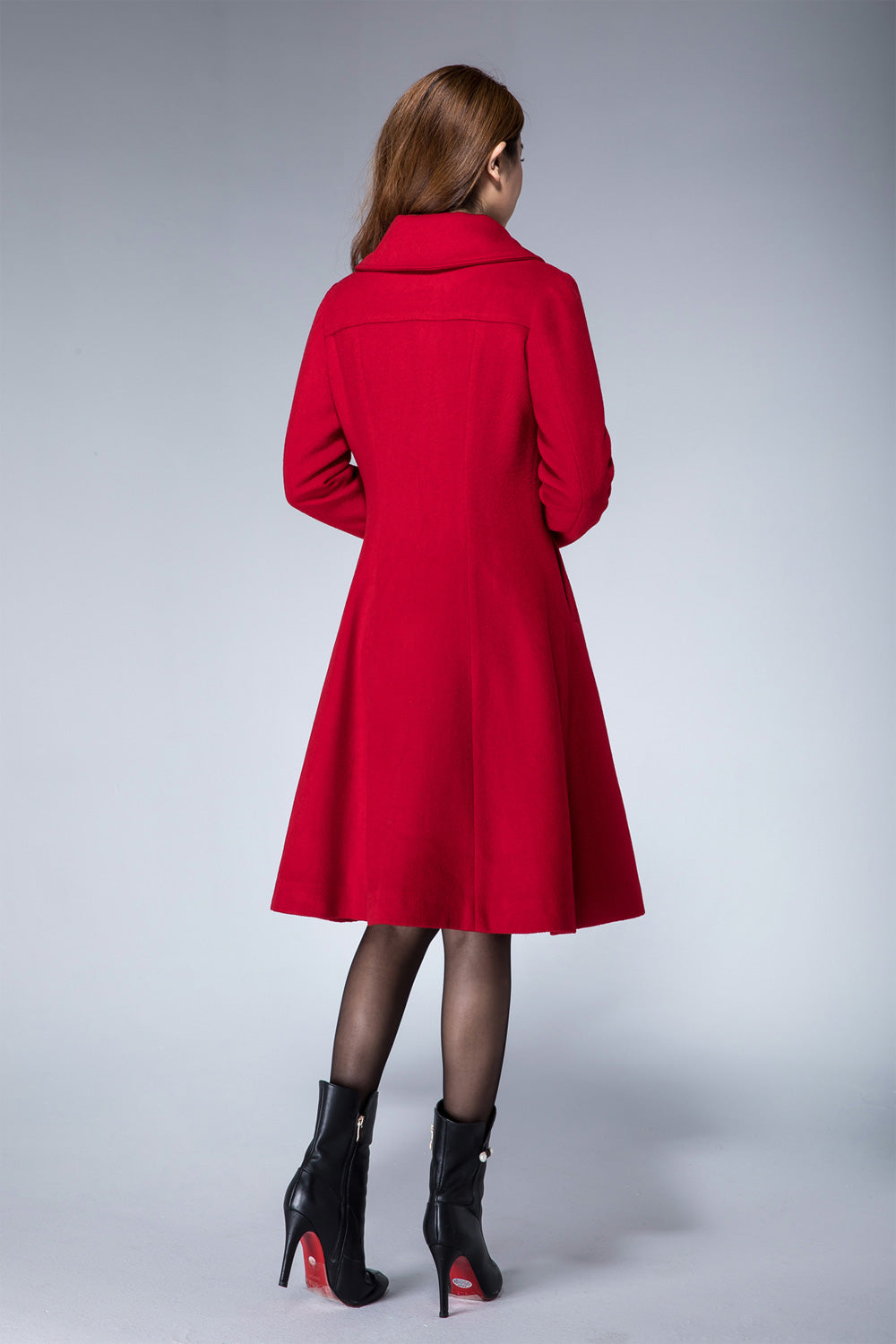 Women's red wool deals winter coats