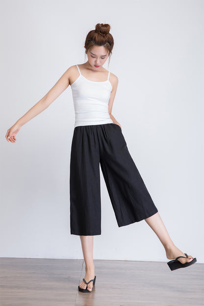 wide leg crop pants