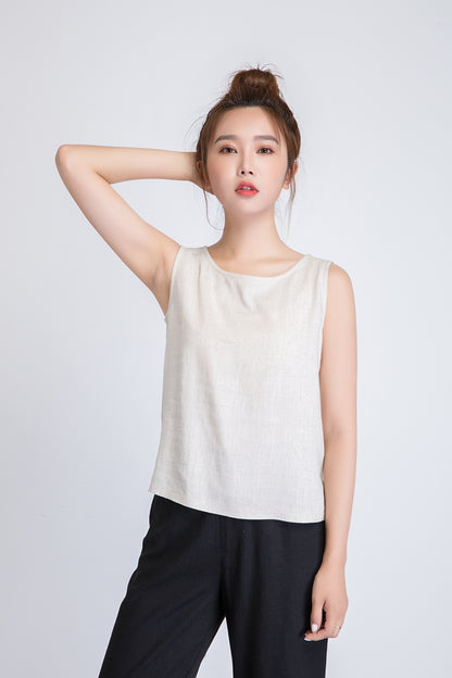 Womens linen tank top 1945