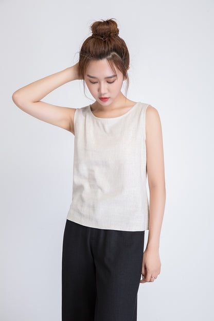 Womens linen tank top 1945