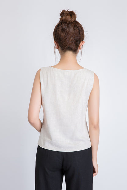 Womens linen tank top 1945
