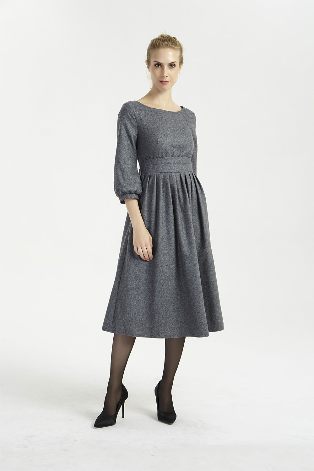 pleated wool dress Ulla Johnson | Women's Lucille Pleated Wool Mini in Brown Beige Belted Cape Dress Size 2 | Evening Dress
