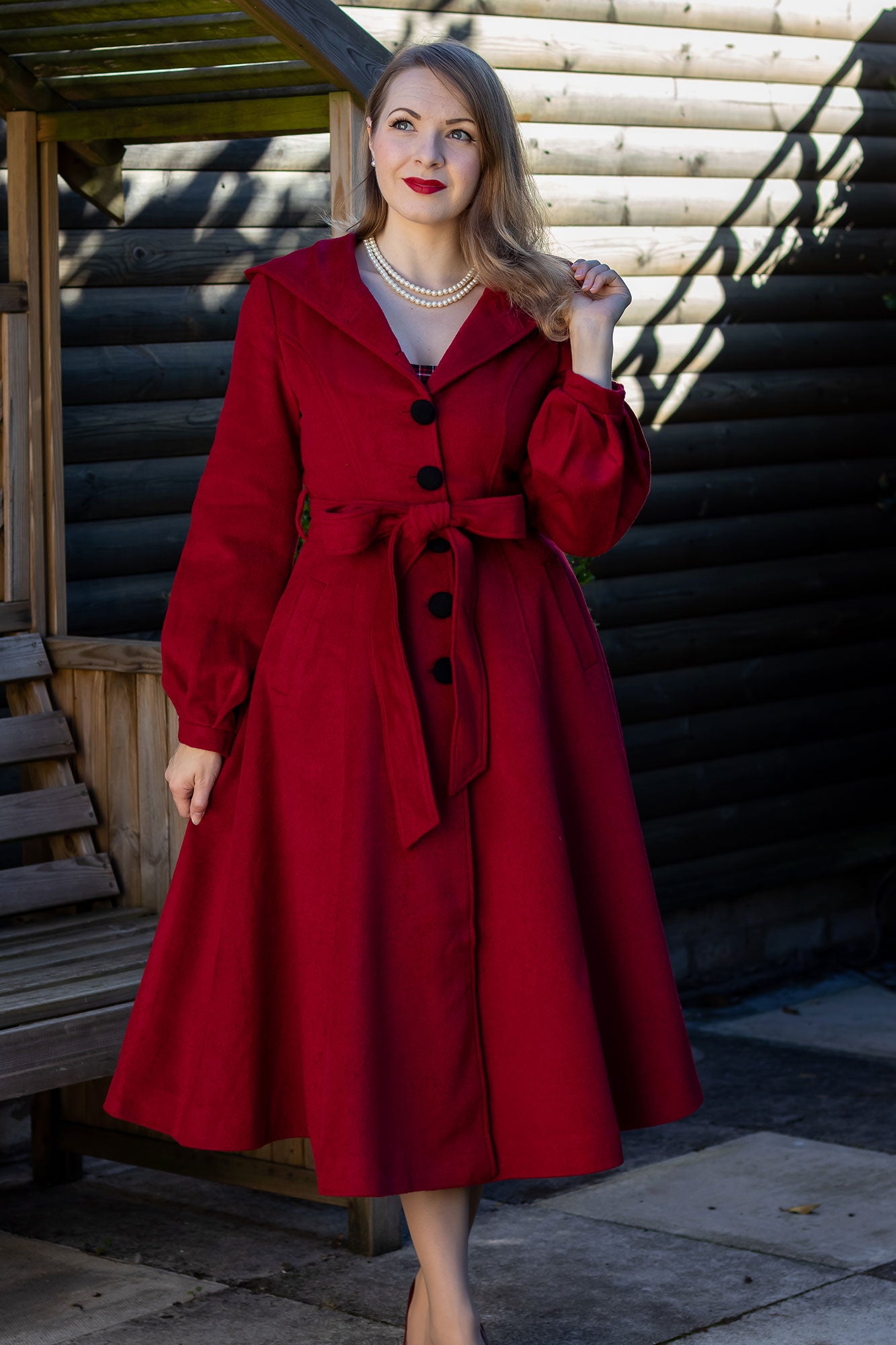 hooded wool coat, Long wool coat, Winter coat,Warm coat for women 3174