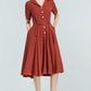 50s inspired swing shirt Dress in Rust red 2372#