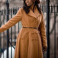 Double Breasted Camel Wool Coat 4078