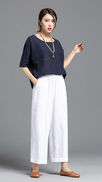 Women Summer & Spring Casual Linen pants 2610#