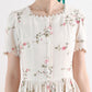 Floral Linen Maxi Cottagecore Dress 3009