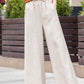 Women Long Palazzo Linen Pants 2526#