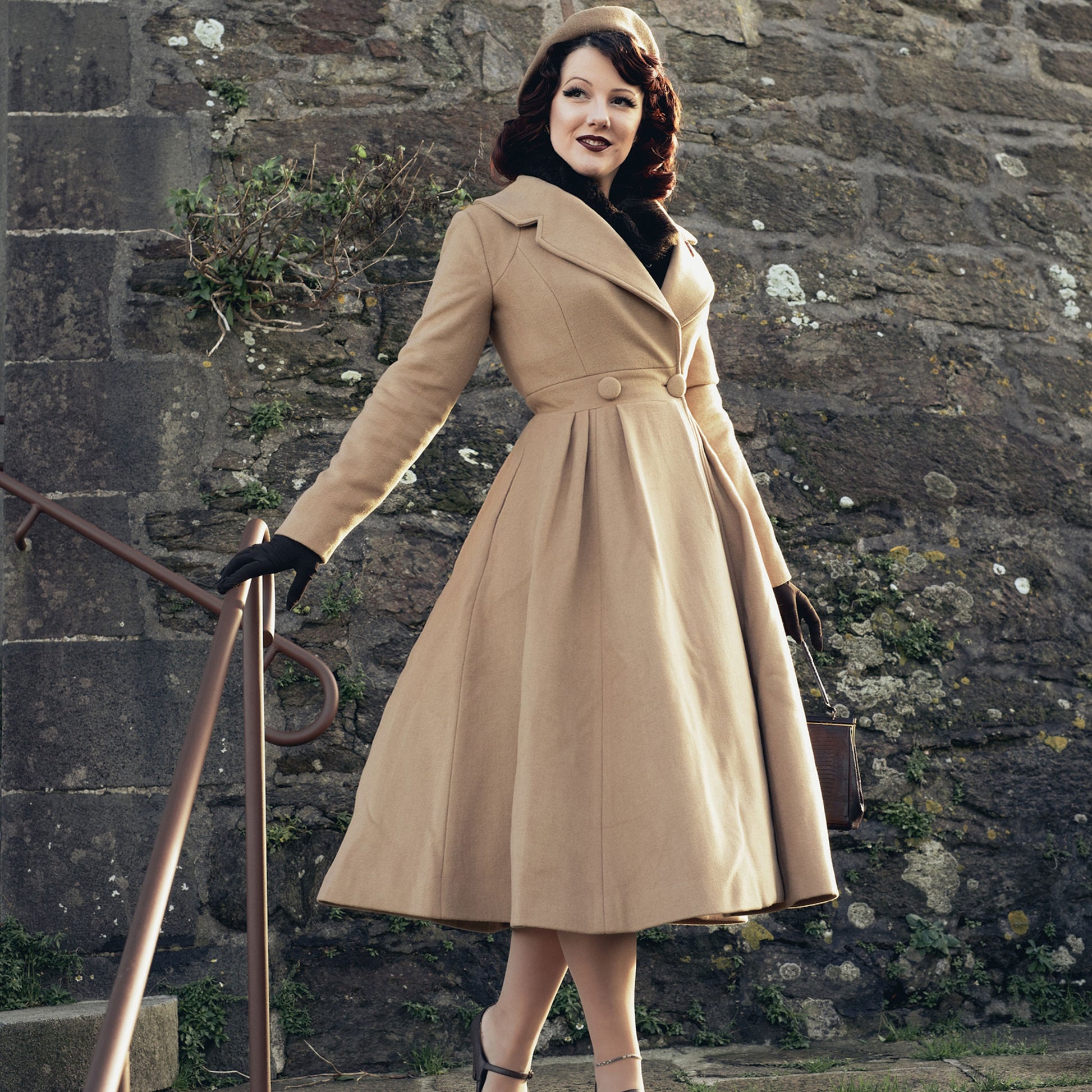 vintage inspired Wool Princess swing coat 2527# – XiaoLizi