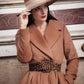 50s Vintage Inspired Brown Wool Coat 2544