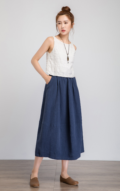 blue skirt