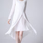 White linne dress mini dress prom dress women summer dress （1171）
