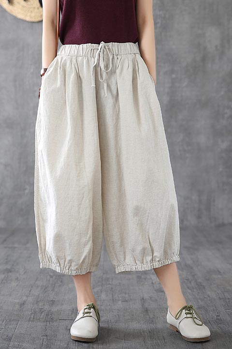 Women's wide leg cusual little above ankle length pants for summer 190 –  XiaoLizi
