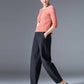 Women's Linen Ankle Pants Capris tapered trousers 2504