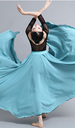 Summer Reversible Big Swing Chiffon Dance Skirt 2938