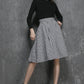 Wool Midi Skirts ,plaid Skirt, Knee length skirt 1342