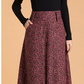Floral high-waist a-line skirt S021