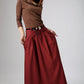 women's maxi skirt in red 0901#