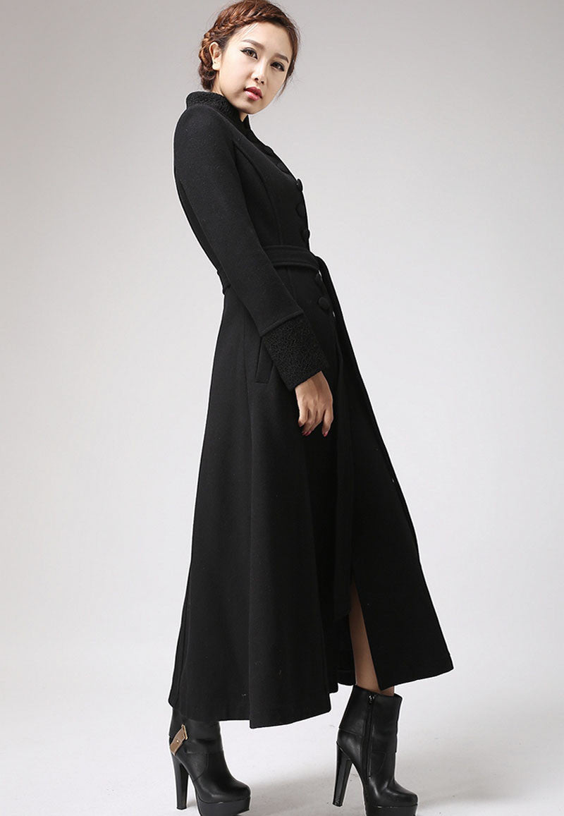 Black frock shop coat womens