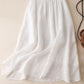 Spring Summer Women Thin Linen Long Fairy Skirt 3597