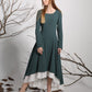 Green Dress-Linen Dress-Casual Dresses-Casual Dress-Woman Dress-Maxi-Long Prom Dress-Maxi Dress-Spring Dress-Woman Linen Party Dress-1134