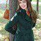 Green Winter Women Custom Retro Wool Coat 3155