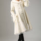 Begin white wool winter warm jacket long sleeve outwear 0725#