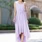Maxi purple chiffon dress (992)