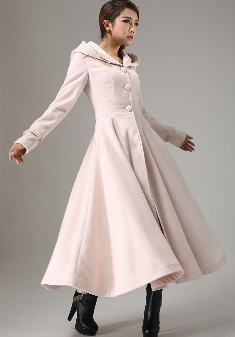 Long fit and flare swing coat for women 0727 XiaoLizi