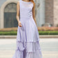 Purple dress woman chiffon maxi dress prom dress wedding dress (929)